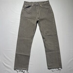 Vintage Brown Levis 501 Jeans Mens 29x29 Made USA Straight Button Fly Distressed